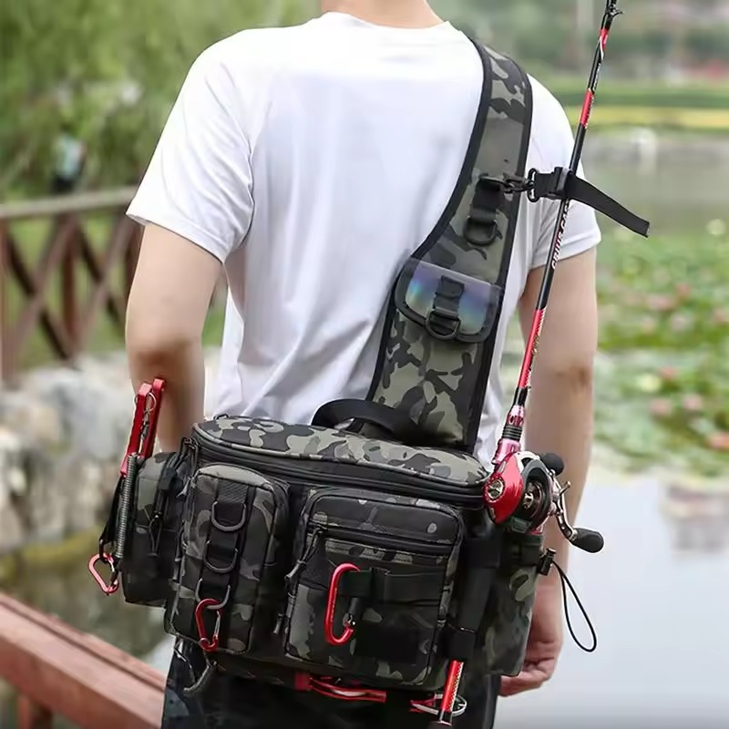 釣り用ウエストパック スリングバッグ ルアーギア タックル収 - Fishing Rod Fly のレビューと価格