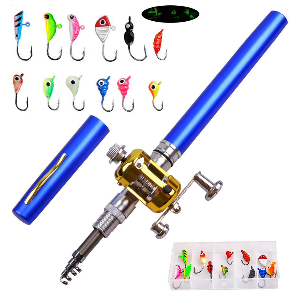 ミニ伸縮式釣り竿,釣り道具,リール,12ユニット - Fishing Rod Fly のレビューと価格
